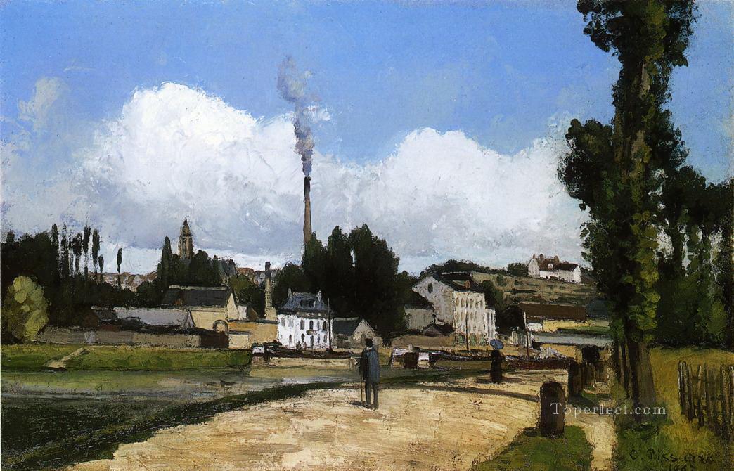 工場のある風景 1867年 カミーユ・ピサロ油絵